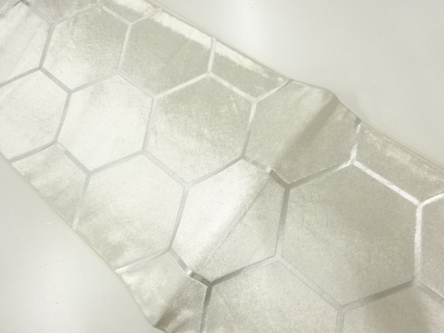 JAPANESE KIMONO / ANTIQUE FUKURO OBI / SILK / WOVEN KIKKO